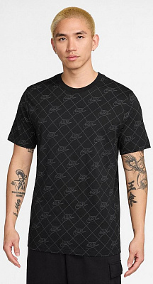 Футболка Nike M NSW TEE AOP SSNL Club HQ9169-010 р.XL чорний