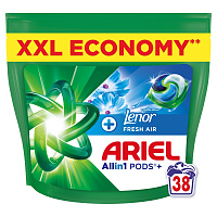 Капсулы для машинной стирки Ariel Все-в-1 Прикосновение свежего воздуха Lenor 38 шт.