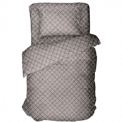 Комплект постельного белья Home Stylish Rhomb 1.5 серый с узором La Nuit 