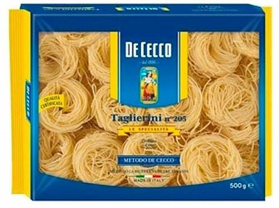 Макароны TM DE CECCO 500 г Taglierini Nidi Semola 