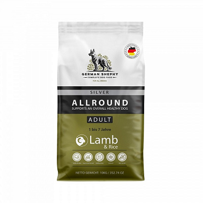 Корм сухой для собак для всех пород German Shephy Silver Lamm & Reis ягнёнок и рис 10 кг