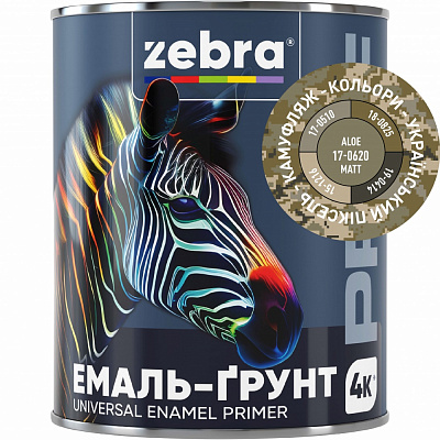 Эмаль-грунт ZEBRA PROF 17-0620 алоэ мат 2,5кг