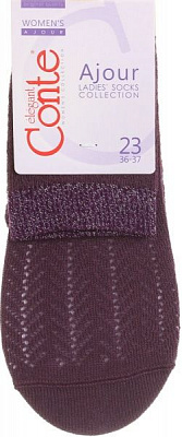 Шкарпетки Conte AJOUR люрекс 15С-82СП 076 р. 23 баклажановий 1 шт.