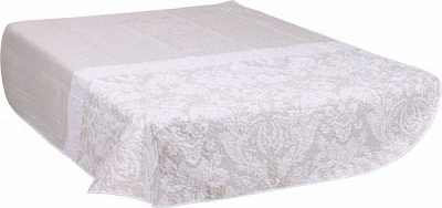 Покрывало Леванто 160x220 см UP! (Underprice) бежевый с белым 