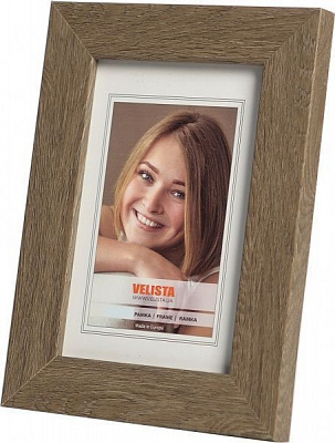 Рамка для фотографии со стеклом Веліста 27N-Q14133-12v 10x15 см серый 