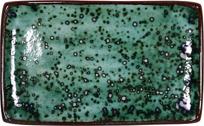 Тарелка прямокутна 12х19 см Тіффані Бірюза Manna Ceramics