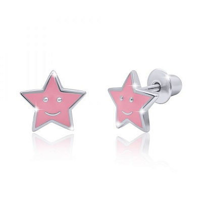 Сережки-пусети UMa&UMi Зірочка рожева