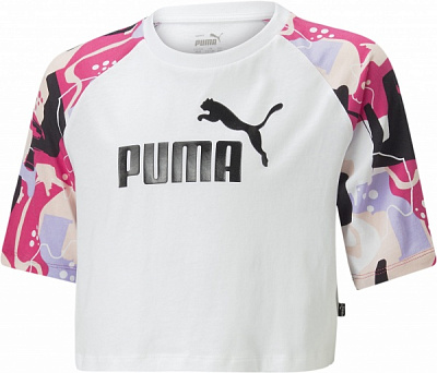 Футболка Puma ESS+ STREET ART RAGLAN AOP TEE G 67350702 р.176 білий