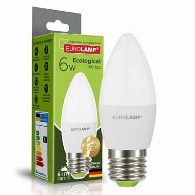 Лампа світлодіодна Eurolamp 6 Вт C37 E27 175 В 4000 К LED-CL-06274(P)