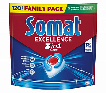Таблетки для ПММ Somat Excellence 3-in-1 120 шт.