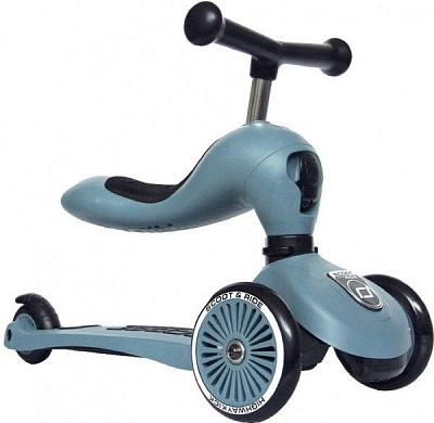 Самокат Scoot&Ride Highwaykick-1 серо-синий SR-160629-STEEL 