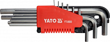 Набор ключей шестигранных YATO Cr-V М 1,5-10 мм 9 шт. YT-0500