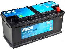 Акумулятор автомобільний EXIDE AGM 6СТ-105 105Ah 950A 12V «+» праворуч (EK1050)
