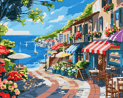 Картина за номерами Приморське місто ©art_selena_ua 40x50 см Ideyka
