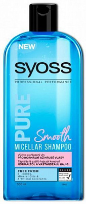 Шампунь Syoss Pure Smooth для нормального та густого волосся 500 мл