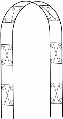 Арка садова Візерункова 2400x1400x400 мм чорна