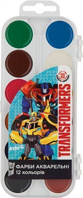 Краски акварельные Transformers 12 кольорів TF17-061 KITE