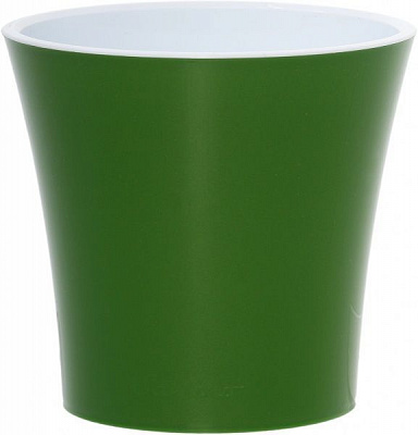 Горшок пластиковый Santino Арте круглый 1,2л зеленый 