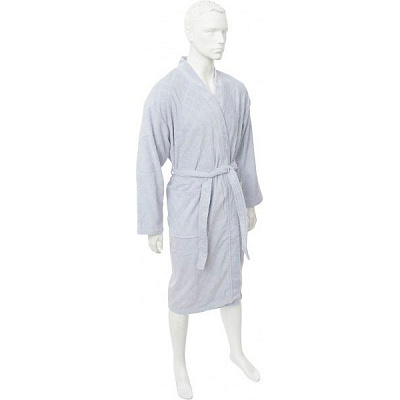 Халат чоловічий Durutex Velour р. M срібний