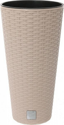 Горшок пластиковый Prosperplast Rato tubus 2 в 1 круглый 15,5л мокко (77966-7529) 