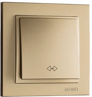 Выключатель перекрестный одноклавишный Mono Despina без подсветки 10 А 250В титан 102-222225-112