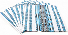 Комплект салфеток Эдельвика 30.1 6 шт. 36x36 см белый с голубым 