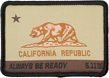 Шеврон 5.11 Tactical р. OS California State Bear Patch Coyote коричневий