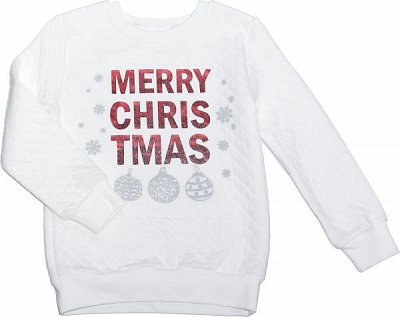 Джемпер детский Фламинго Merry Christmas р.110 белый 817-804 
