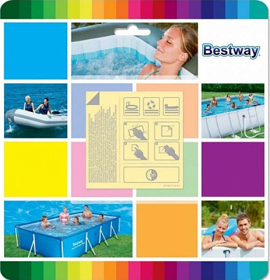 Набор заплаток для ремонта надувных изделий Bestway 10 шт. 62091 6,5х6,5 см