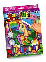 Набор для творчества Danko Toys Фреска из песка Sand Art с. 2 № 8 Пони и радуга SA-02-08