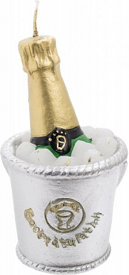 Свічка Шампанське у відерці 6 x 11 см