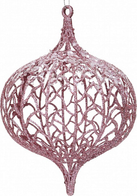 Куля новорічна HFF237P d 120 мм рожевий