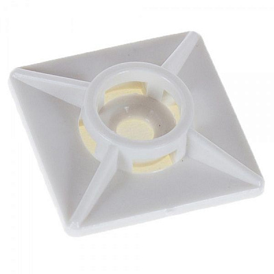 Майданчик під стяжку на липучці Expert Fix нейлон 20x20 (20 шт./уп.) білий