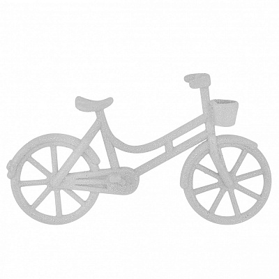 Украшение новогоднее MIS LT Велосипед 7,5 см белый