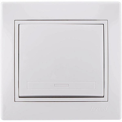 Выключатель одноклавишный Lezard Mira без подсветки 10 А 250В IP20 белый