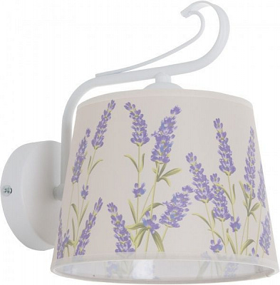 Бра TK Lighting LAWENDA 1x60 Вт E27 білий із малюнком
