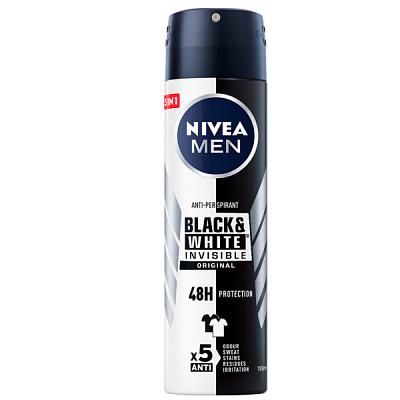 Антиперспирант для мужчин Nivea Черное и белое Невидимый Original 150 мл