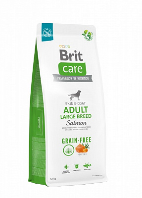 Корм сухий беззерновий для великих порід Brit Care Grain-free Adult Large Breed з лососем 12 кг