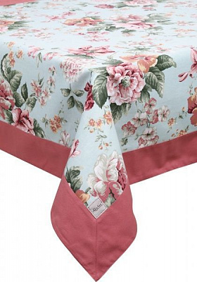 Скатерть Romantic Большие розы 136x220 см розовый с рисунком La Nuit 