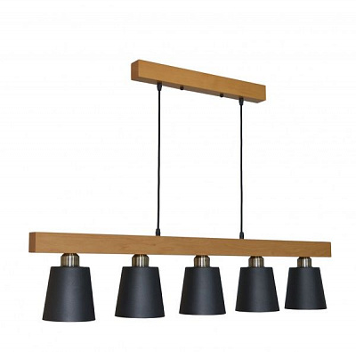 Подвес Геотон Крона СТ180-5 5x60 Вт E27 дерево светлое 48742 