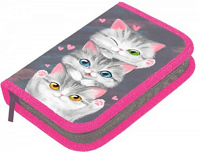Пенал шкільний Kittens 22202C CLASS різнокольоровий