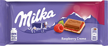 Молочный шоколад Milka Raspberry Creme м/у 100г
