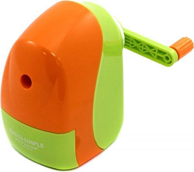 Чинка механічна кольорова помаранчева Deli