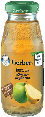 Сік Gerber Яблучно-грушевий 175 мл