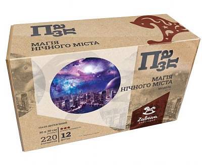 Пазл дерев'яний Магія нічного міста 300х300 мм ZABAVA