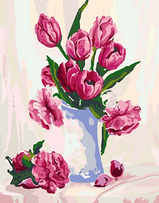 Картина за номерами Ніжність у вазі Ідейка