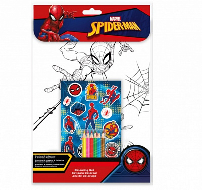 Раскраска «Kids Licence SPIDERMAN с наклейками и карандашами»