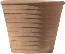 Вазон керамический Terraneo Como 17x14 cм круглый 1л терракот (700185)