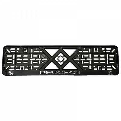 Рамка под номерной знак рельефная Peugeot 