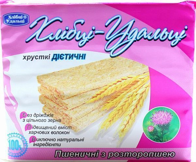 Хлібці Хлібці Удальці пшеничні з росторопшею 100г